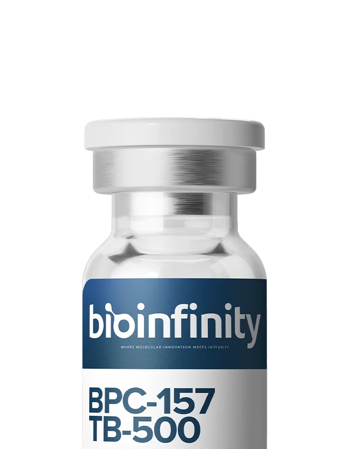 BPC-157 & TB-500 20mg research peptide vial, ≥99% — for laboratory research use only