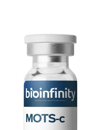MOTS-c 10mg research peptide vial, ≥99% — for laboratory research use only